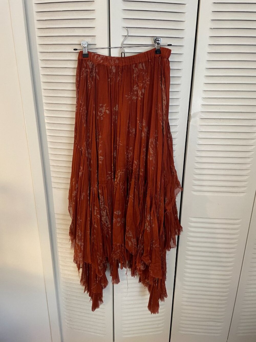 Free People One Clover Printed Skirt - Rust Combo - Medium - Picture 4 of 9